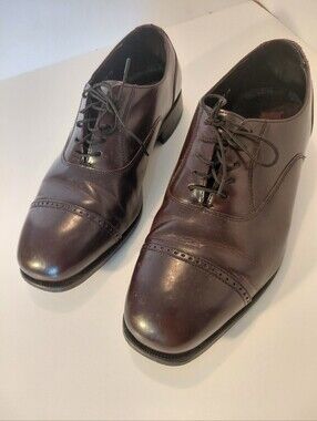 Florsheim Burgundy Lexington Cap Toe Oxford Sz 10 1/2